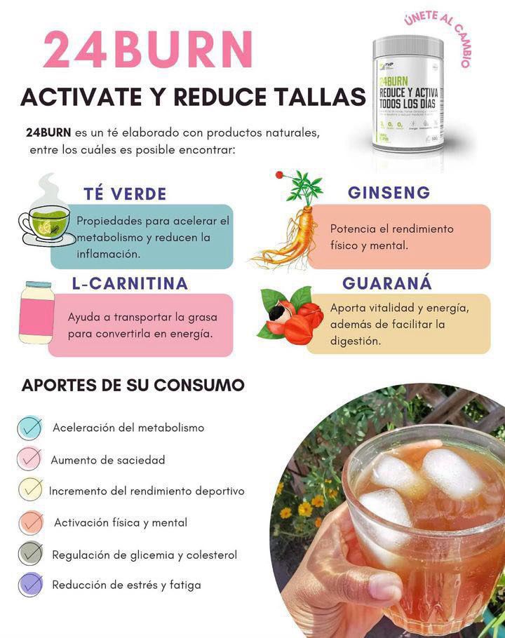 24 BURN ACTÍVATE Y REDUCE TALLAS